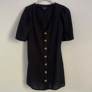 Black button down topshop dress